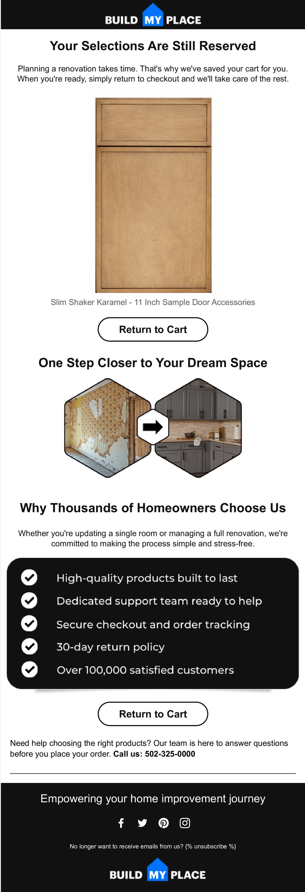 BuildMyPlace email redesign